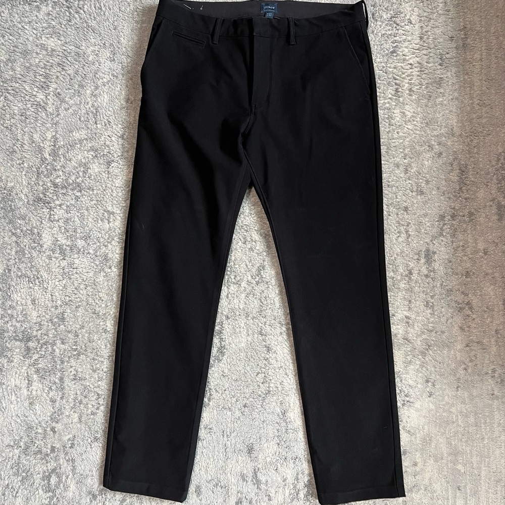 J. Crew 484 Canvas Stretch Tech Pant 33x32 Black